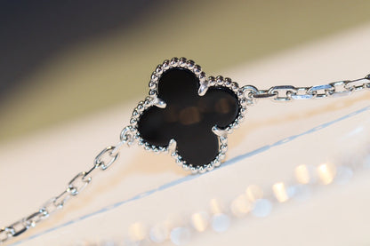 [AURORA]CLOVER 20 MOTIFS ONYX DIAMOND SILVER