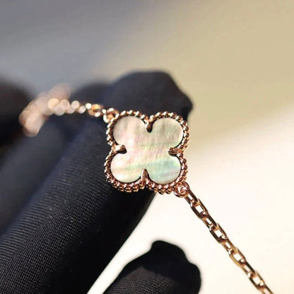 [basloveJW]CLOVER 20 MOTIFS DARK MOP DIAMOND HALSKETTE