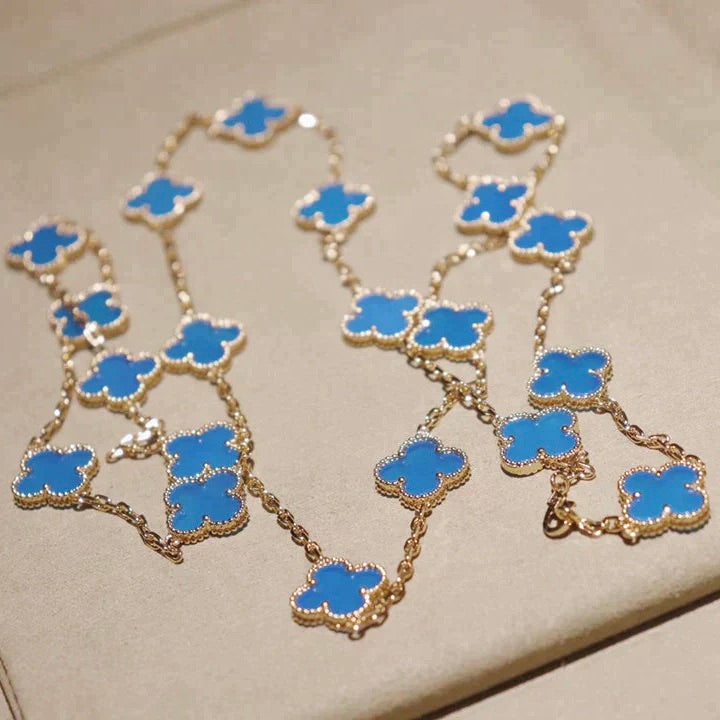 [AURORA]CLOVER 20 MOTIFS TURQUOISE GOLD