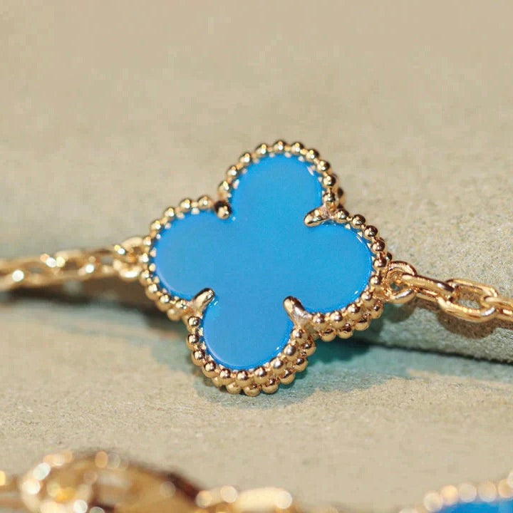 [AURORA]CLOVER 20 MOTIFS TURQUOISE GOLD