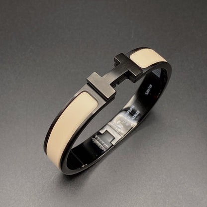 [AURORA]Hブレスレット 12mm ブラックベージュ セラミック