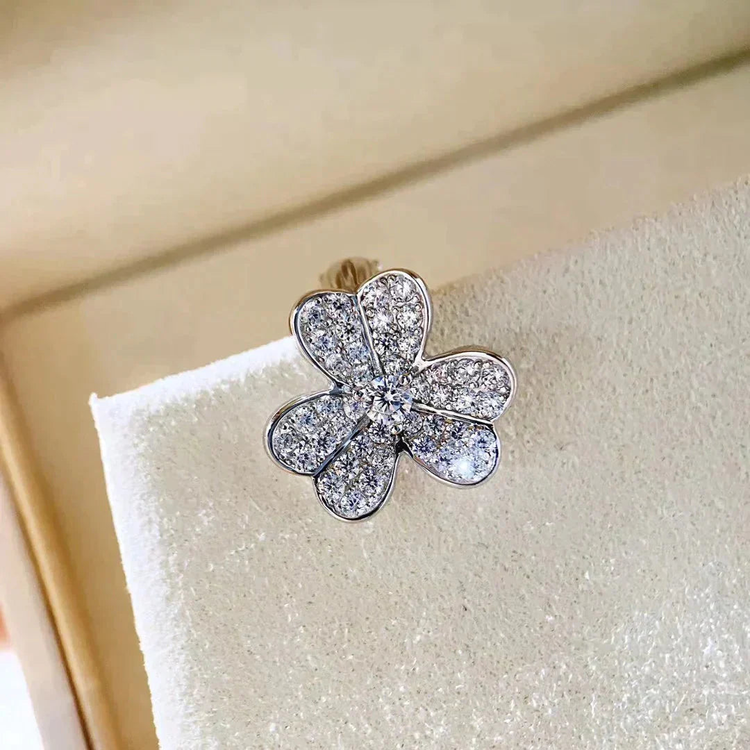 [AURORA]CLOVER COMOS DIAMOND EARRINGS SILVER