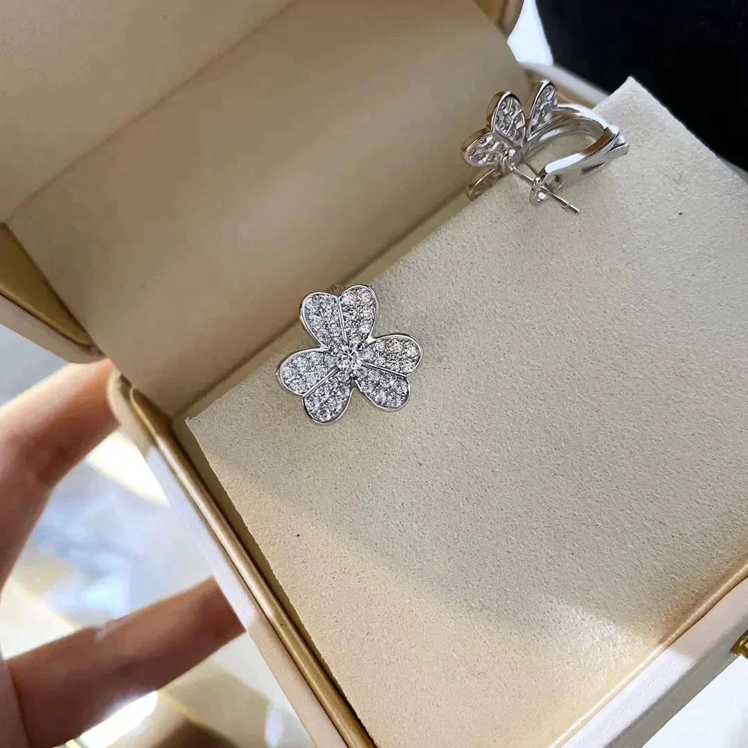 [AURORA]CLOVER COMOS DIAMOND EARRINGS SILVER