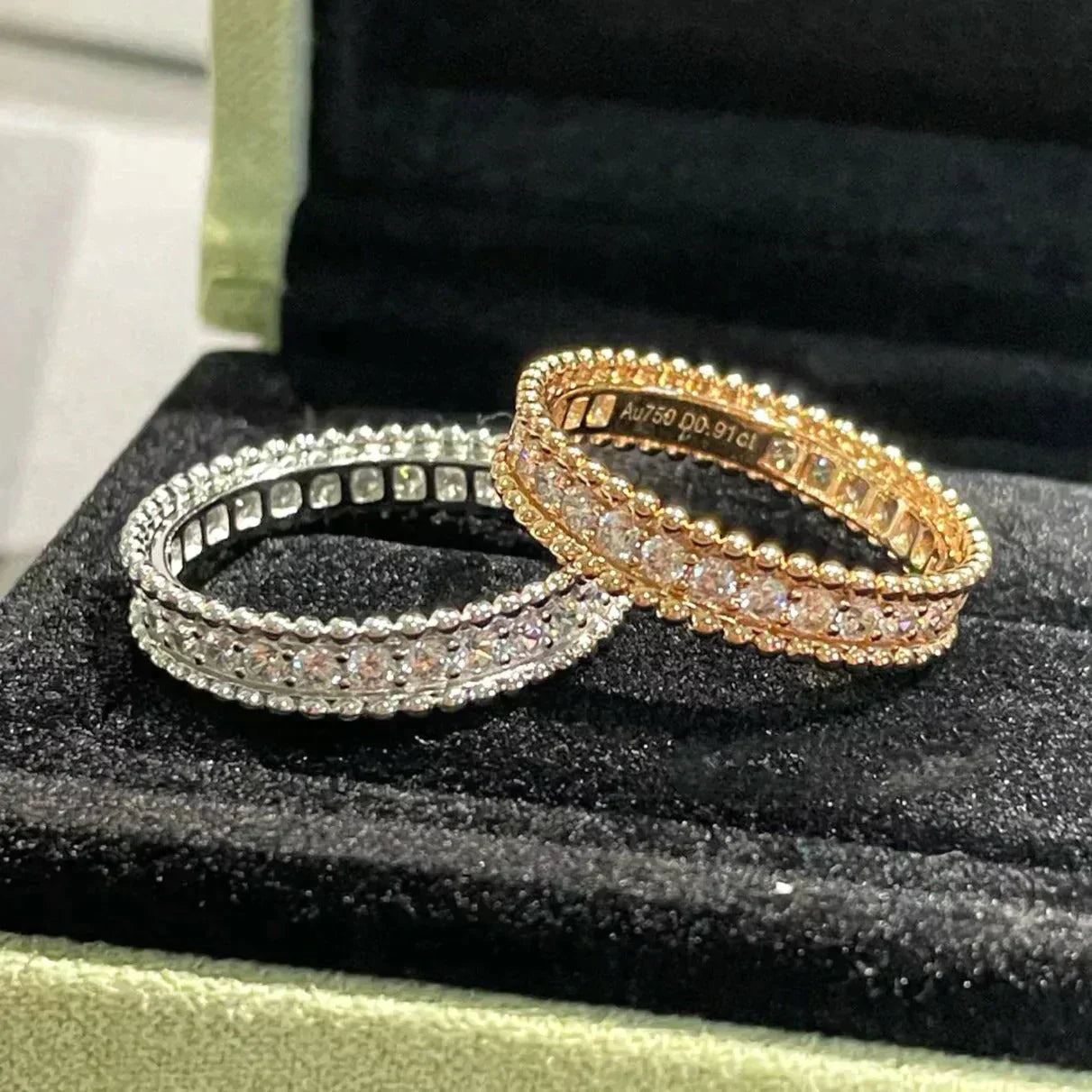[AURORA]PERLEE DIAMOND ROSE GOLD RING