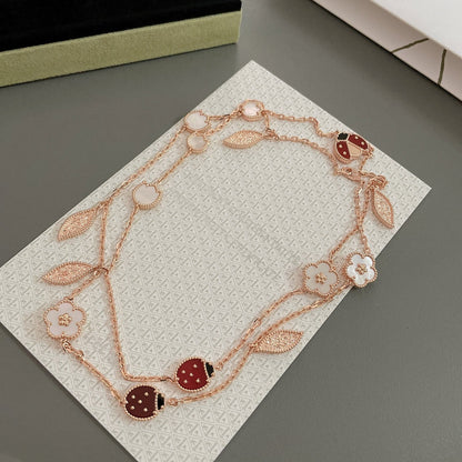 [basloveJW]LUCKY SPRING 15 MOTIVE ROSÉGOLD HALSKETTE