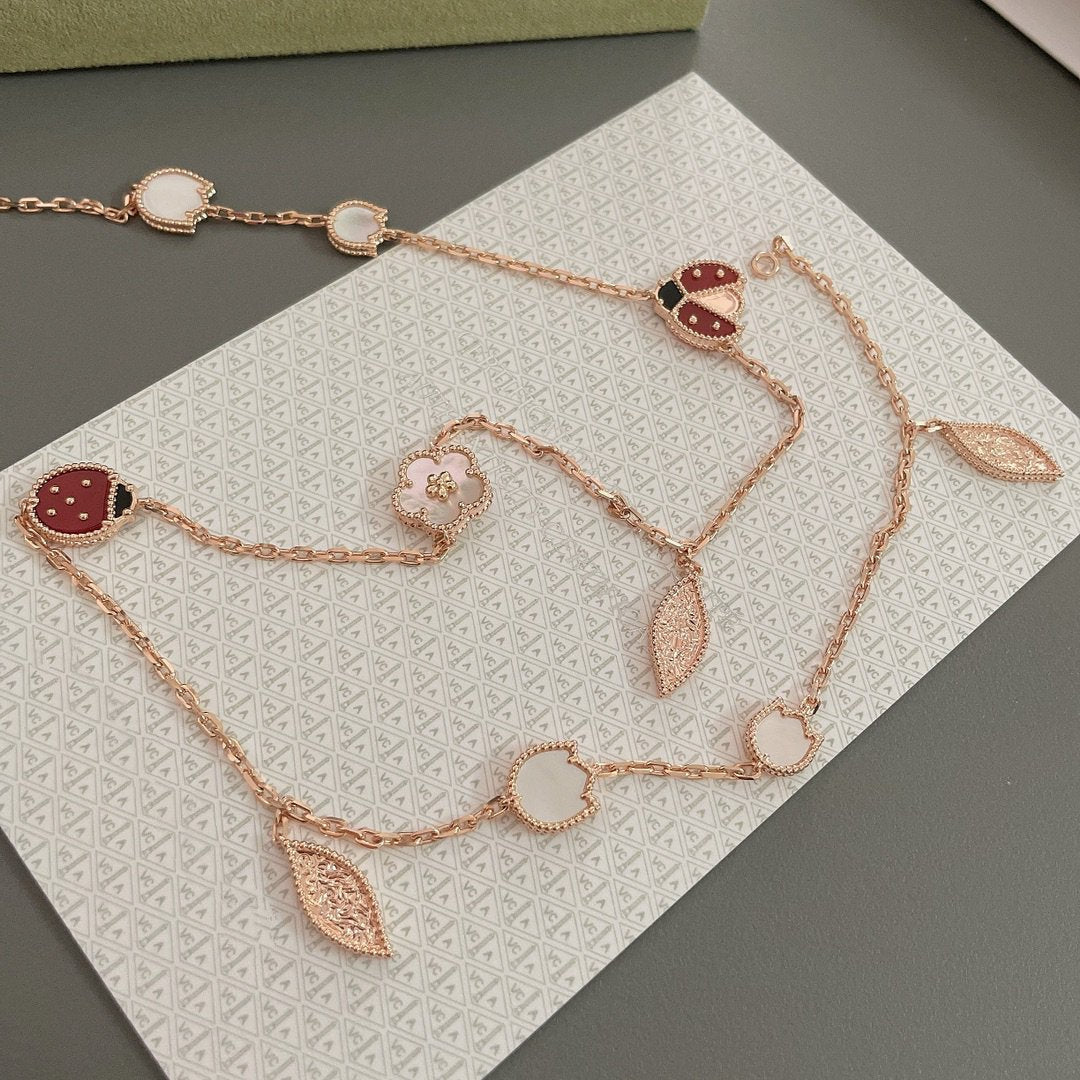 [basloveJW]LUCKY SPRING 15 MOTIVE ROSÉGOLD HALSKETTE
