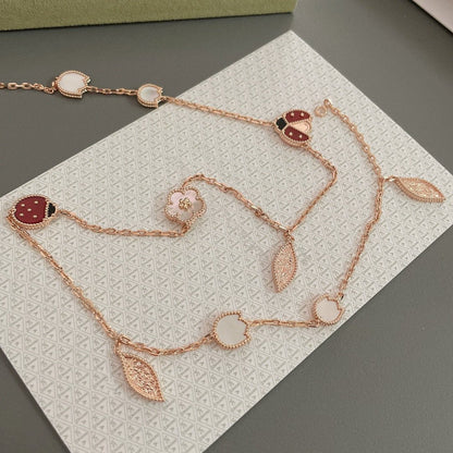 [basloveJW]LUCKY SPRING 15 MOTIVE ROSÉGOLD HALSKETTE
