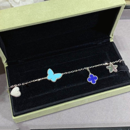 [basloveJW]LUCKY SPRING SILBERARMBAND 4 MOTIV