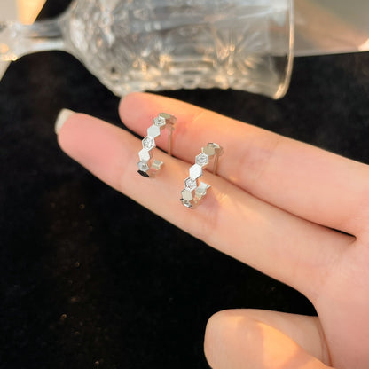 [AURORA]ビーラブ ダイヤモンド フープピアス