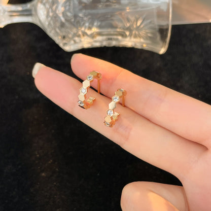 [AURORA]ビーラブ ダイヤモンド フープピアス