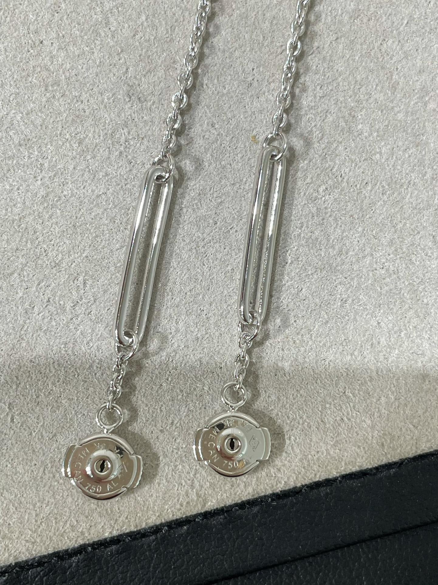 [AURORA]チェーンカオスダイヤモンドドロップピアス