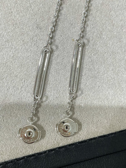 [AURORA]チェーンカオスダイヤモンドドロップピアス