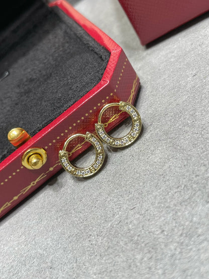 [AURORA]LOVE DIAMOND EARRINGS
