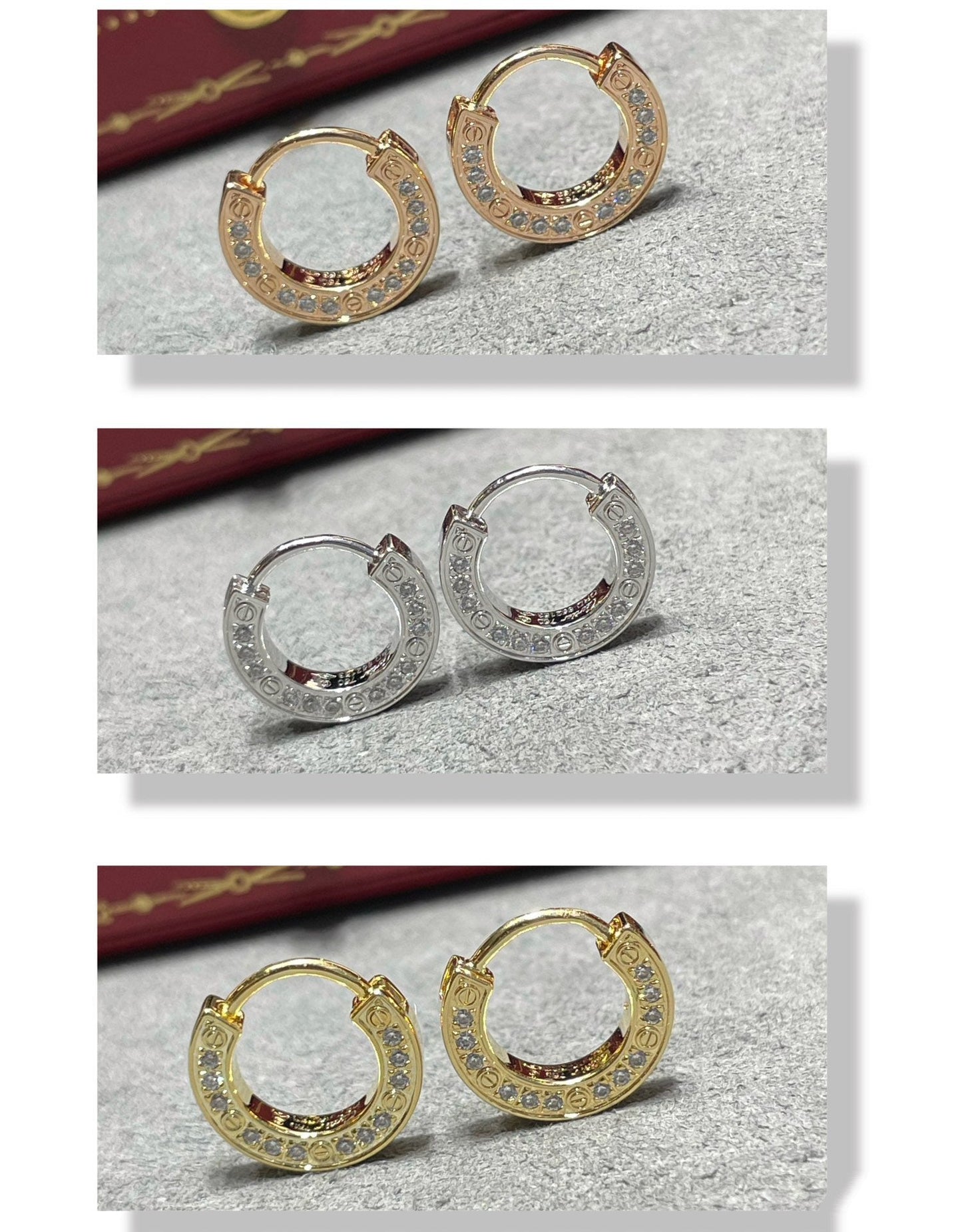 [AURORA]LOVE DIAMOND EARRINGS