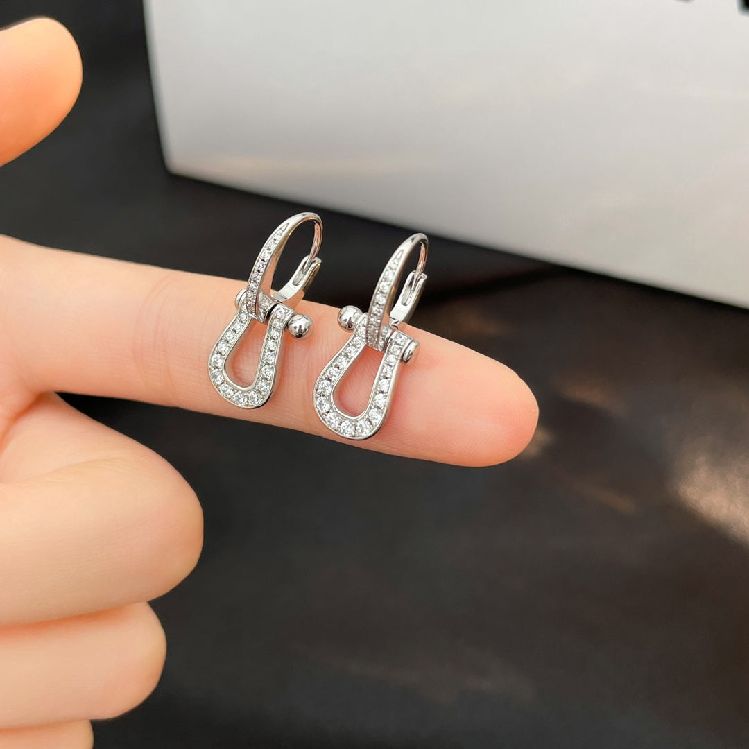 [AURORA]FORCE 10 FULL DIAMOND DROP EARRINGS MEDIUM MODEL