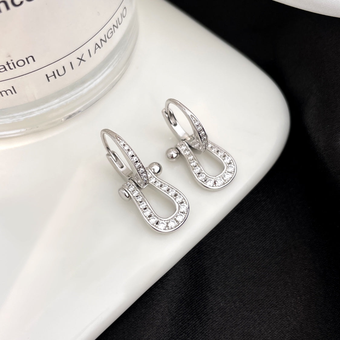 [AURORA]FORCE 10 FULL DIAMOND DROP EARRINGS MEDIUM MODEL