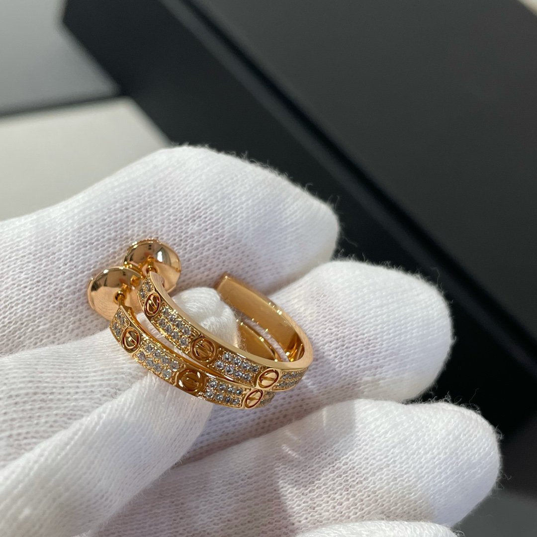 [AURORA]LOVE DIAMANT-KREOLEN AUS ROTGOLD