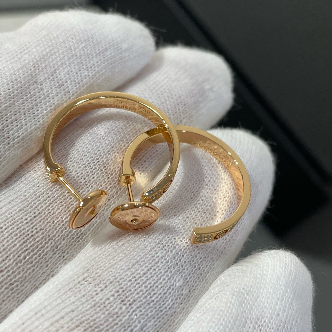 [AURORA]LOVE DIAMANT-KREOLEN AUS ROTGOLD