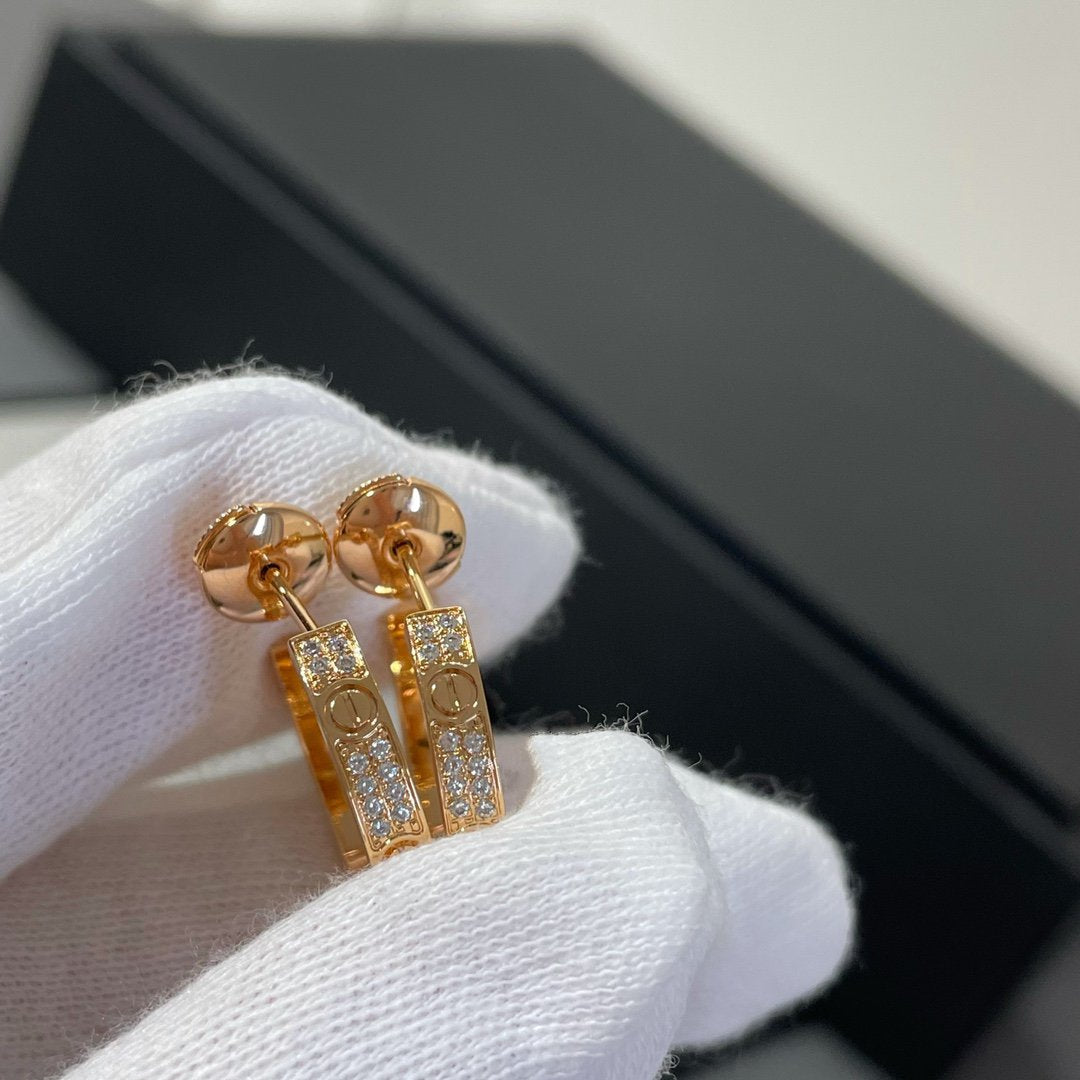 [AURORA]LOVE DIAMANT-KREOLEN AUS ROTGOLD