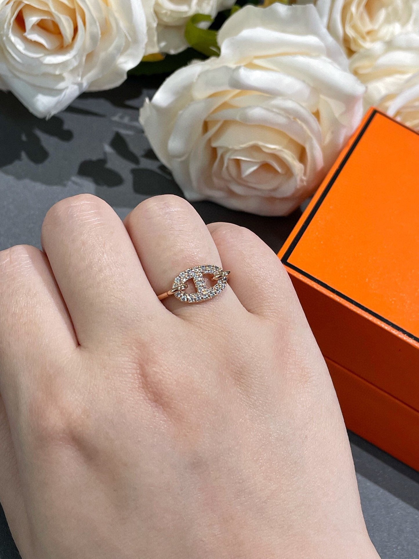 [AURORA]RONDE KLEINER DIAMANTRING