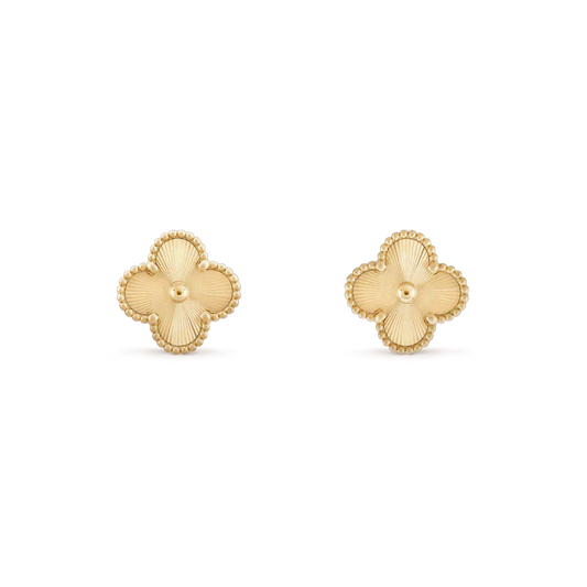 [AURORA]CLOVER MINI 9.5MM LASER EARRINGS
