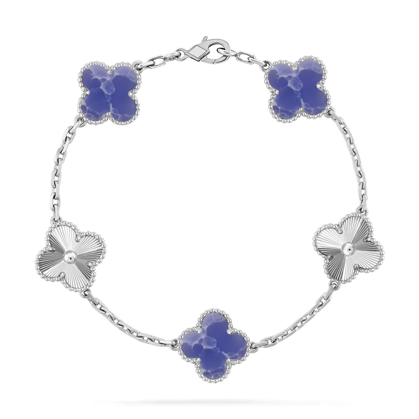 [AURORA]CLOVER 5 MOTIF BLUE VEINS BRACELET COLLECTION