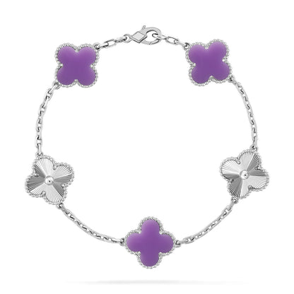[AURORA]CLOVER 5 MOTIF LIGHT PURPLE BRACELET COLLECTION