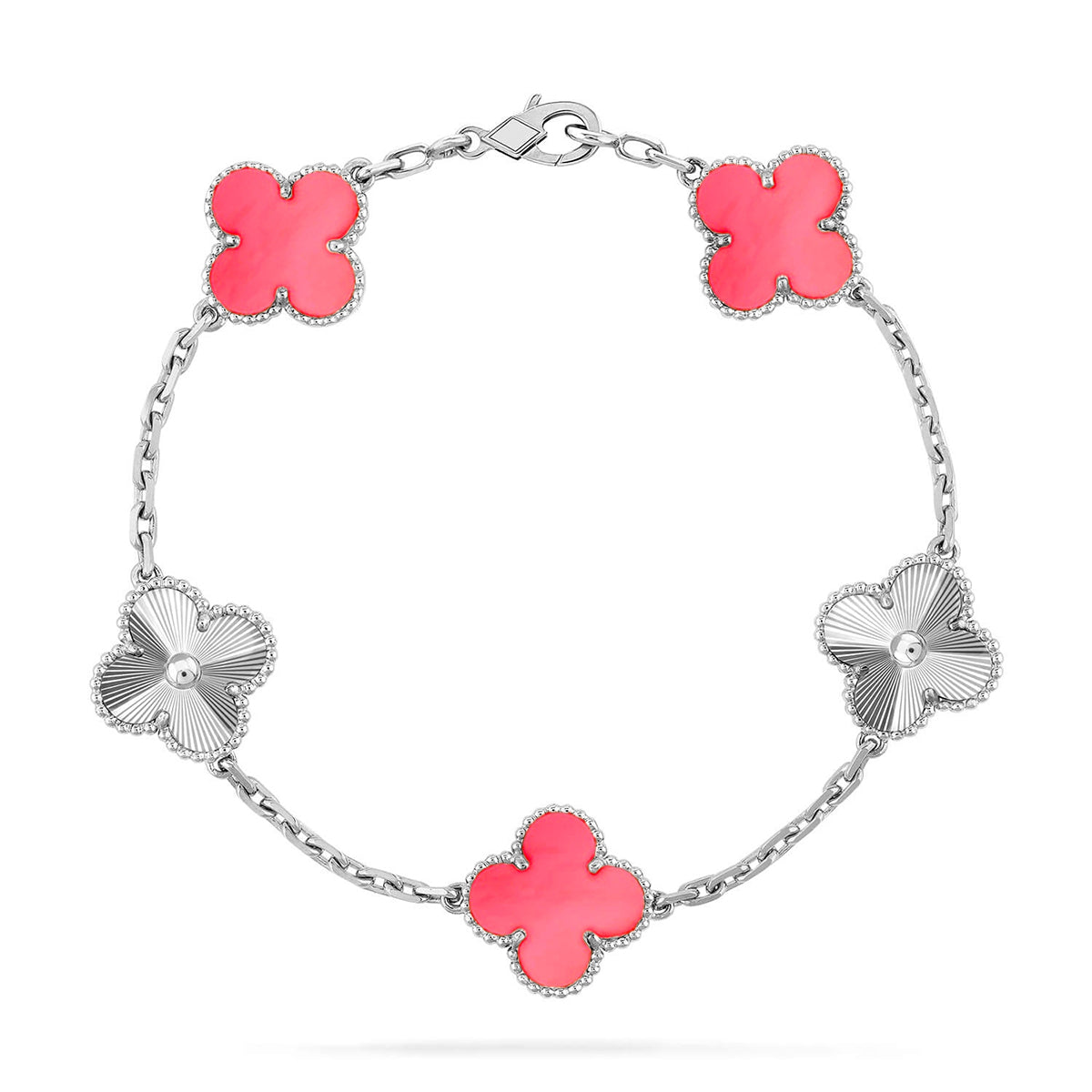 [AURORA]CLOVER 5 MOTIFS  PINK MOP BRACELET COLLECTION