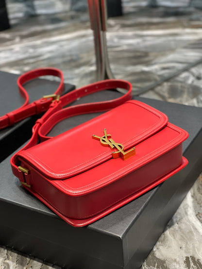 SOLFERINO MEDIUM 23 RED CALFSKIN GOLD HARDWARE