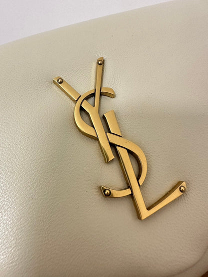 CALYPSO 26 MILKY WHITE LAMBSKIN CHAIN BAG