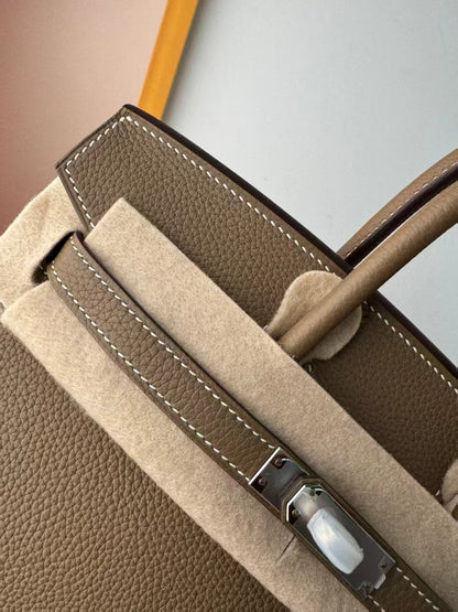 HM BIRKIN 30CM BROWN TOGO LEATHER SILVER HARDWARE