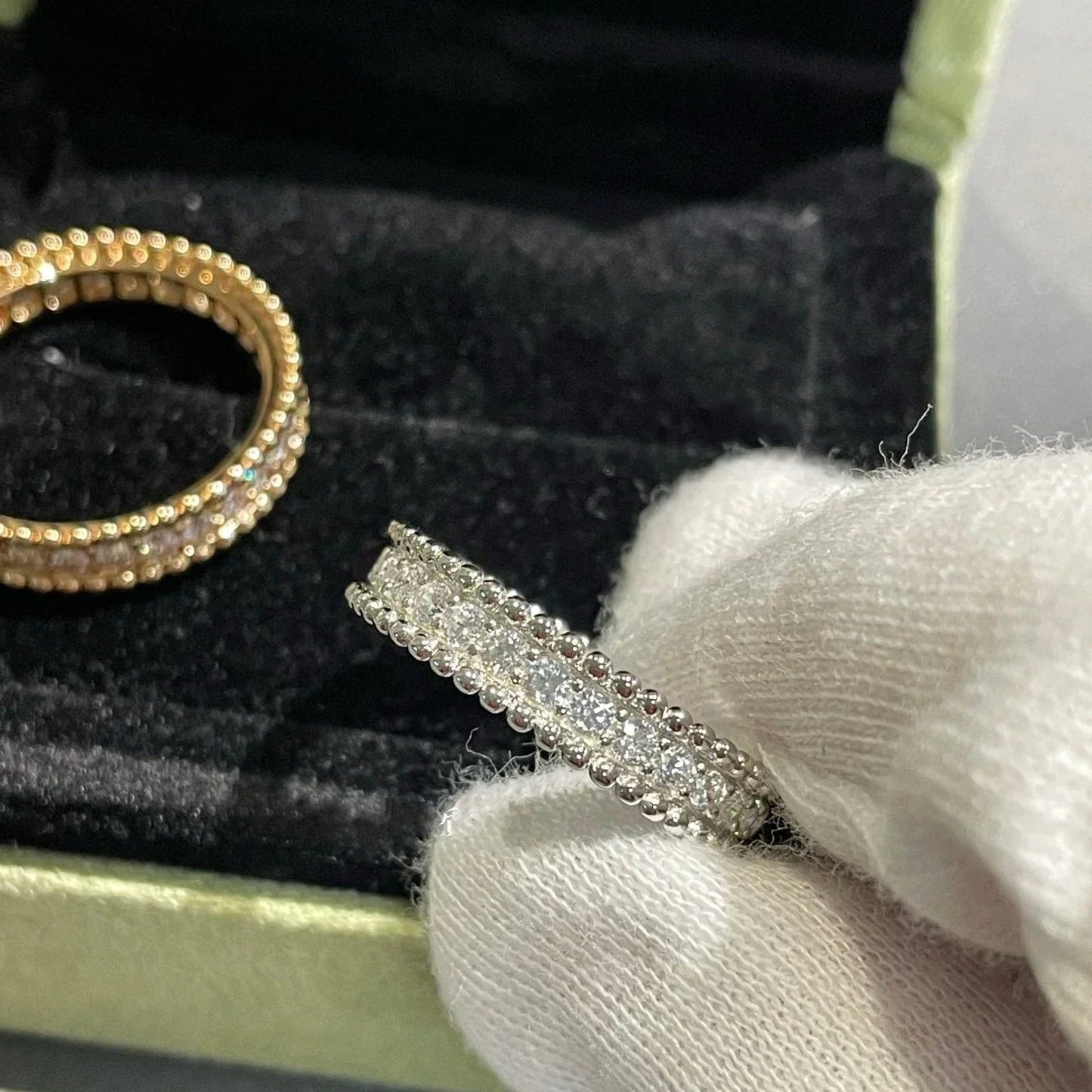 [AURORA]PERLEE DIAMOND ROSE GOLD RING