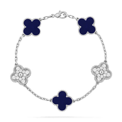 [AURORA]CLOVER 5 MOTIF LAPIS LAZULI BRACELET COLLECTION