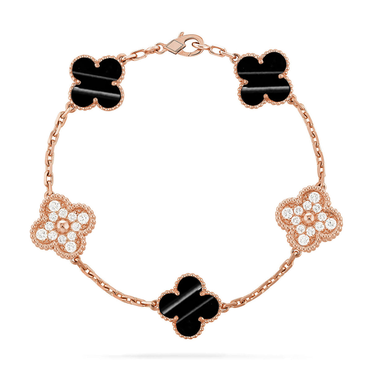 [AURORA] CLOVER 5 MOTIF PULSAR STONE BRACELET COLLECTION