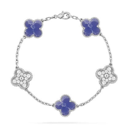 [AURORA]CLOVER 5 MOTIF BLUE VEINS BRACELET COLLECTION