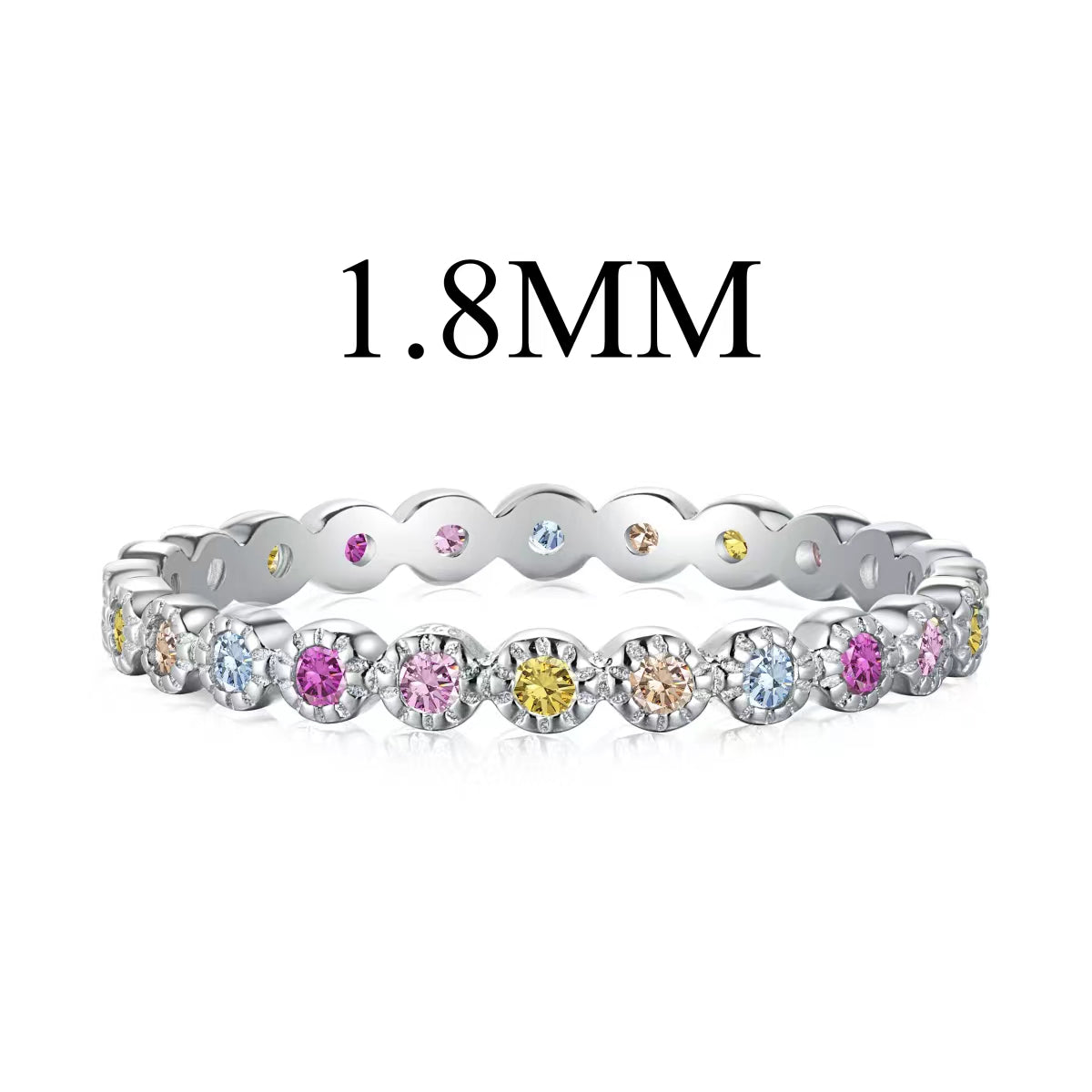 [AURORA]Unique Scintillating Round Cut Daily Ring