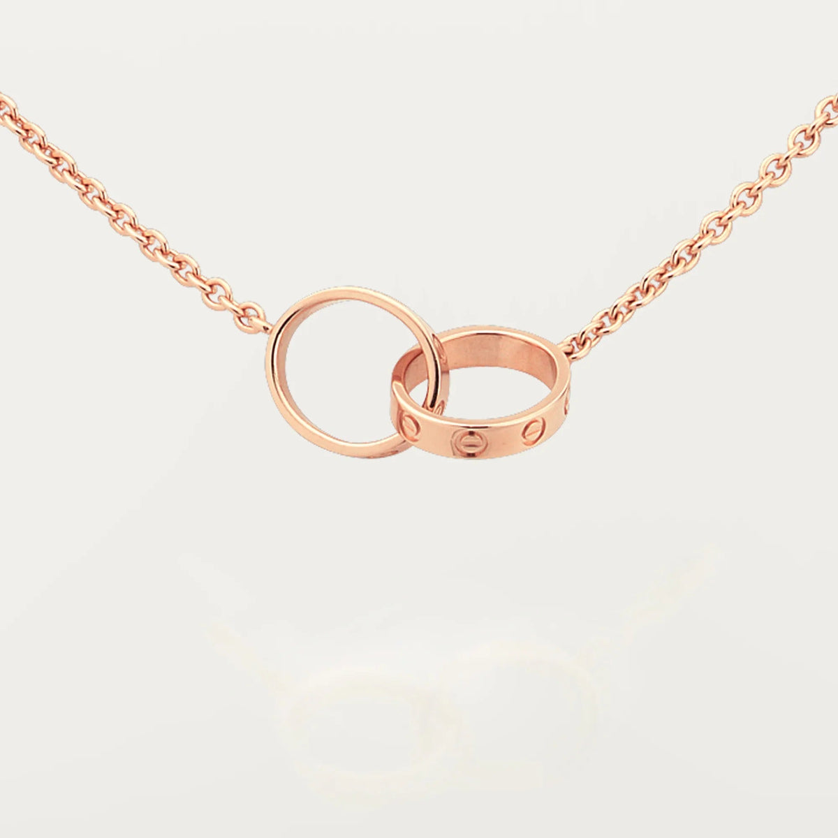 [AURORA]LOVE DOUBLE RING NECKLACE