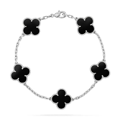 [AURORA]CLOVER 5 MOTIF ONYXS BRACELET COLLECTION