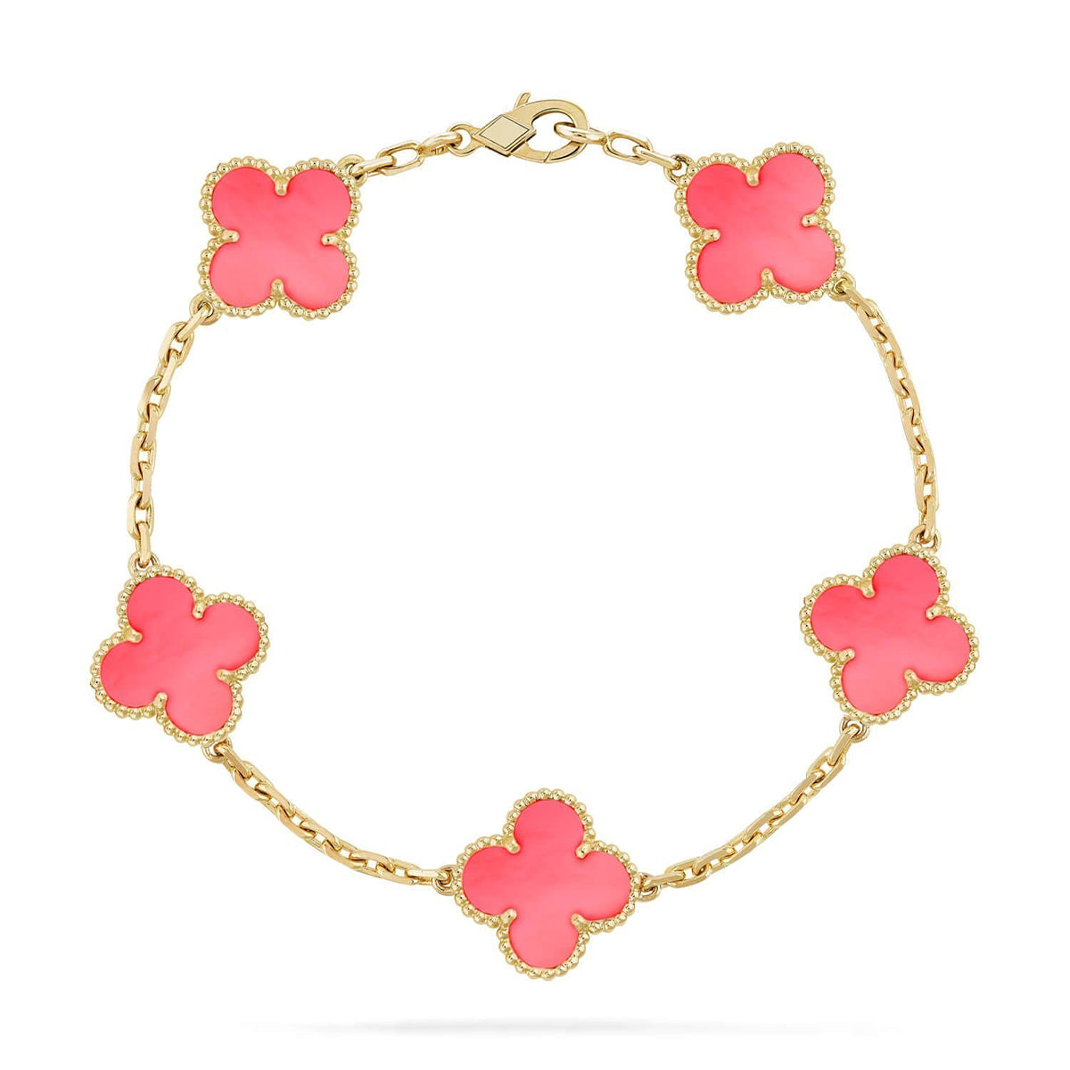 [AURORA]CLOVER 5 MOTIFS  PINK MOP BRACELET COLLECTION