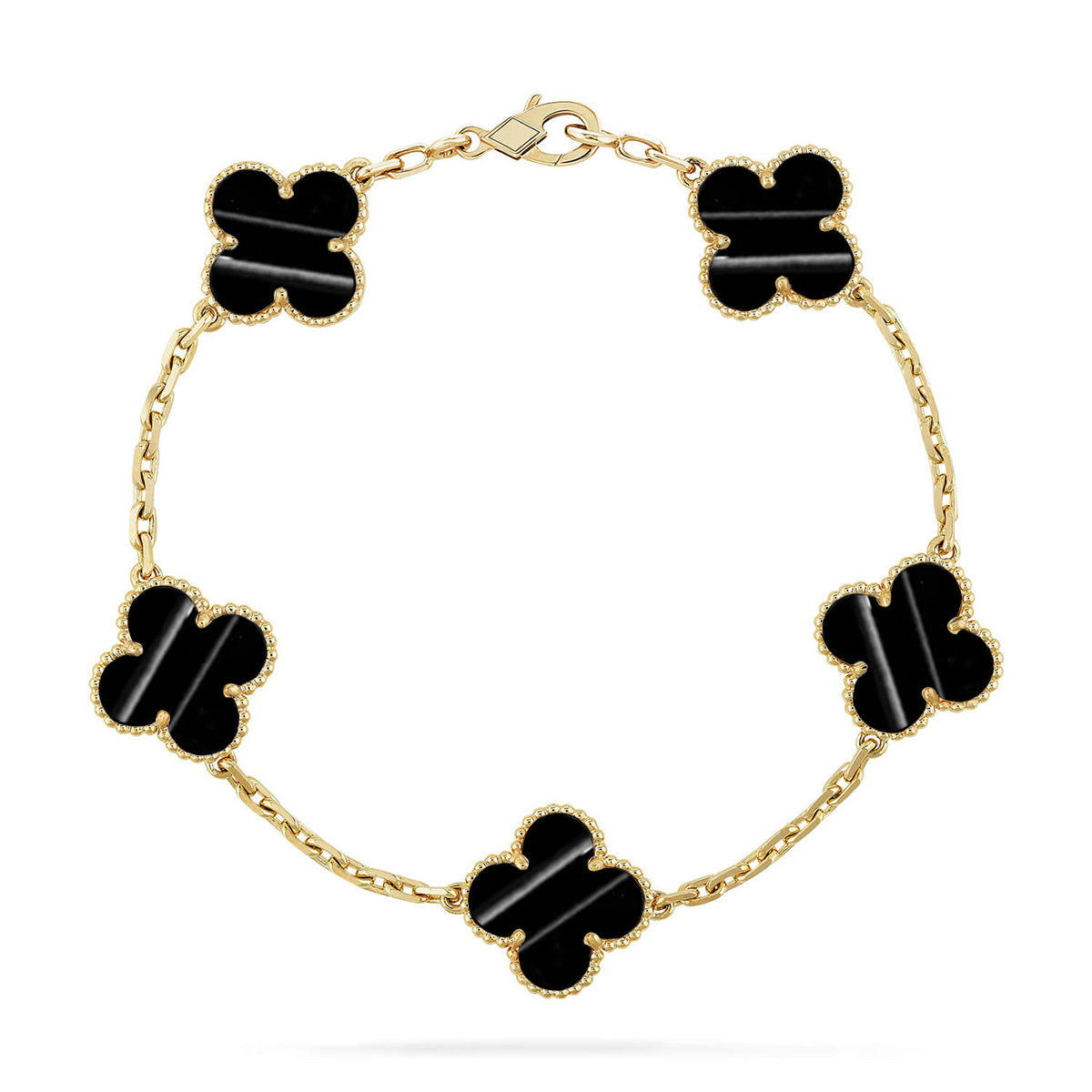 [AURORA] CLOVER 5 MOTIF PULSAR STONE BRACELET COLLECTION
