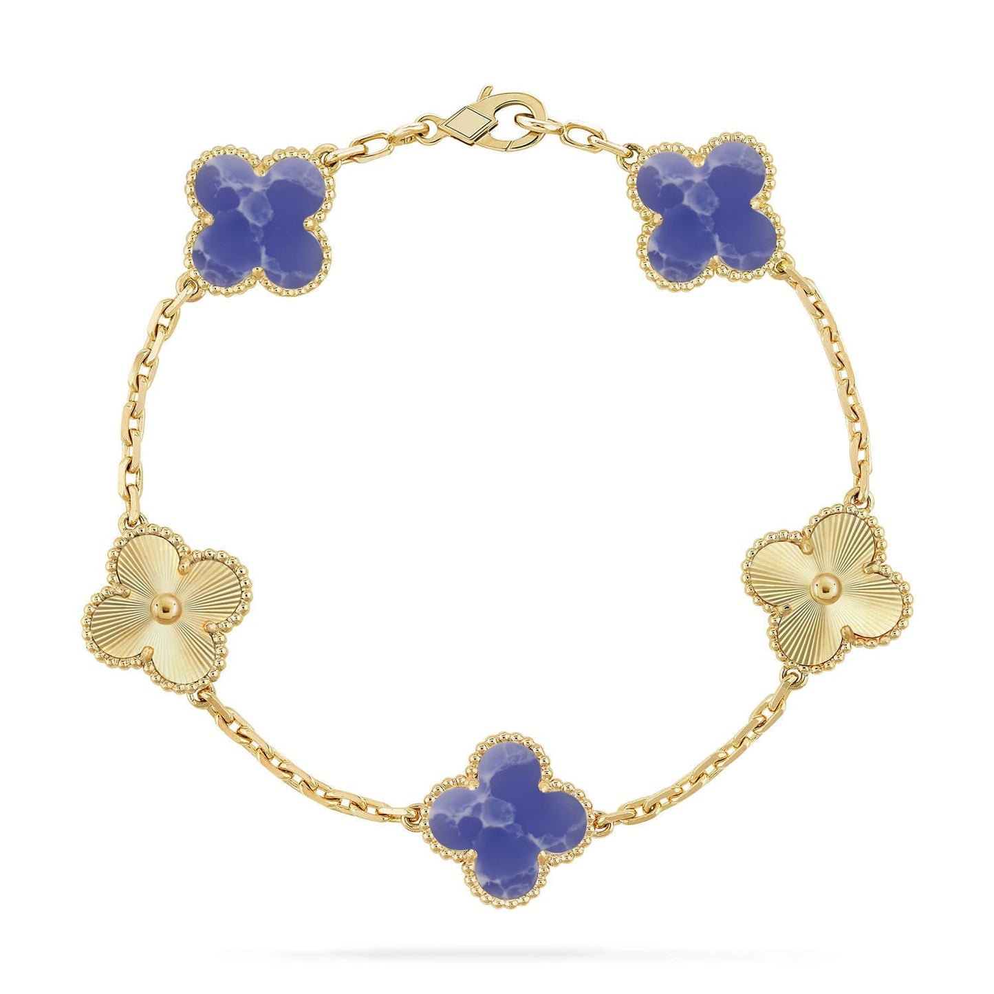 [AURORA]CLOVER 5 MOTIF BLUE VEINS BRACELET COLLECTION