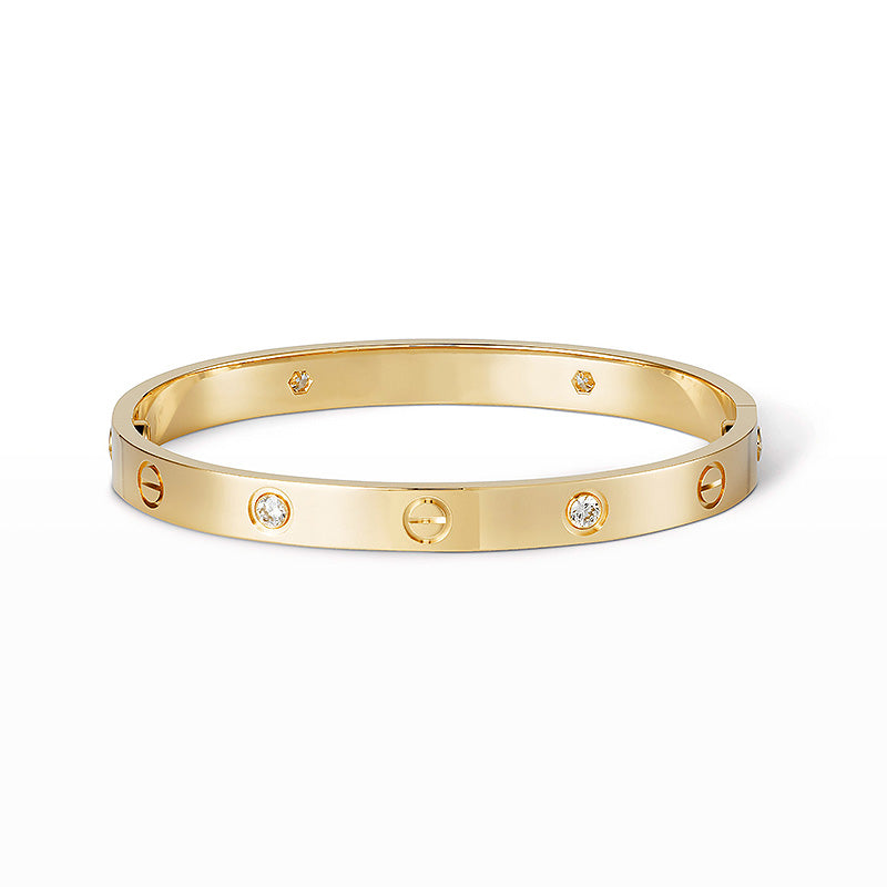 [AURORA]LOVE BRACELET 6.1MM 4 DIAMONDS
