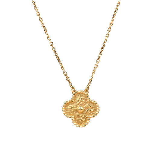 [AURORA]CLOVER 15MM  BRONZING NECKLACE
