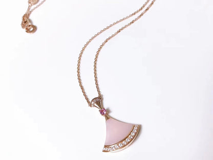 [AURORA]DREAM NECKLACE PINK MOP DIAMOND