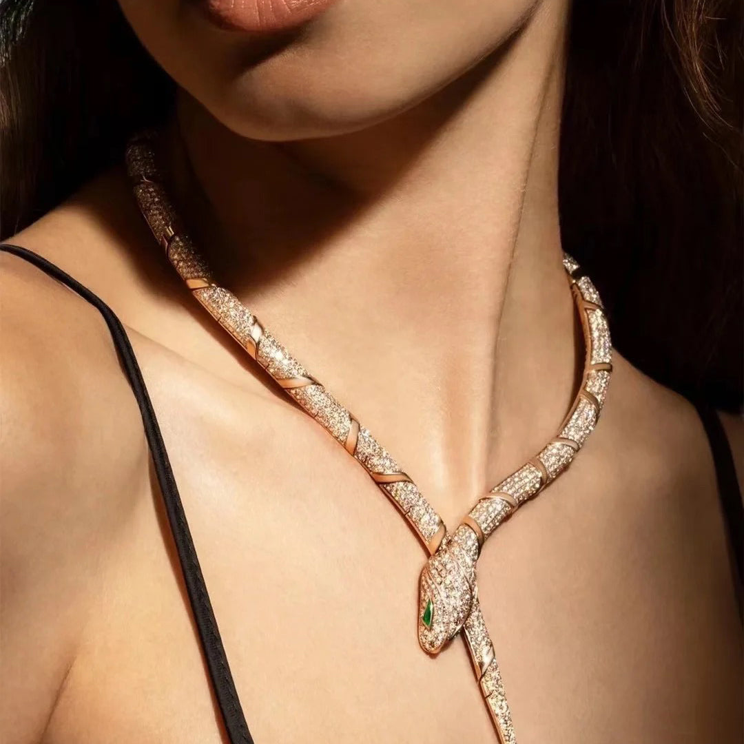 [AURORA]HAUTE COUTURE GOLD SERPENTI NECKLACE