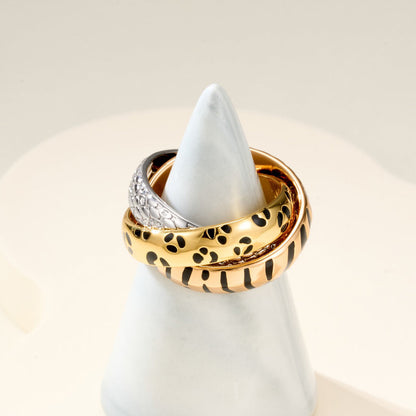 [AURORA]TRINITY  RING LEOPARD PRINT