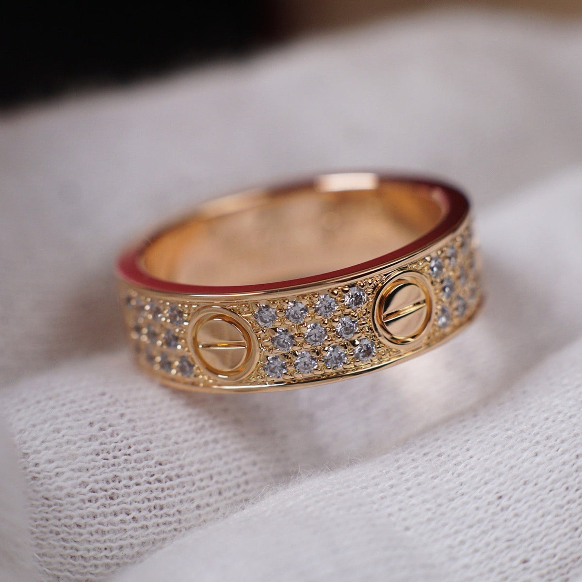 [AURORA]LOVE RING 5.5MM DIAMONDS PAVED