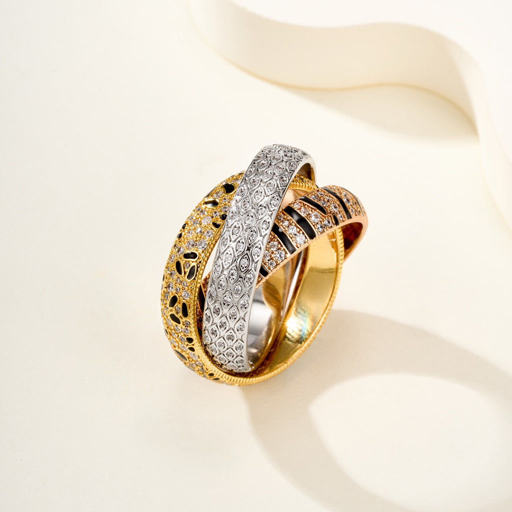 [AURORA]TRINITY  RING LEOPARD PRINT