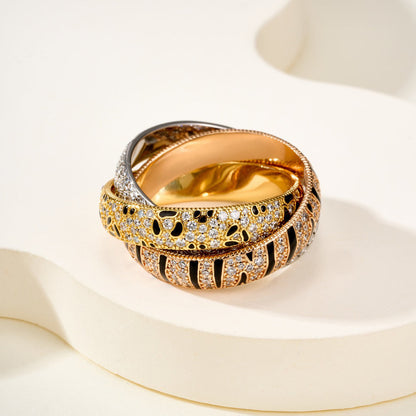 [AURORA]TRINITY  RING LEOPARD PRINT