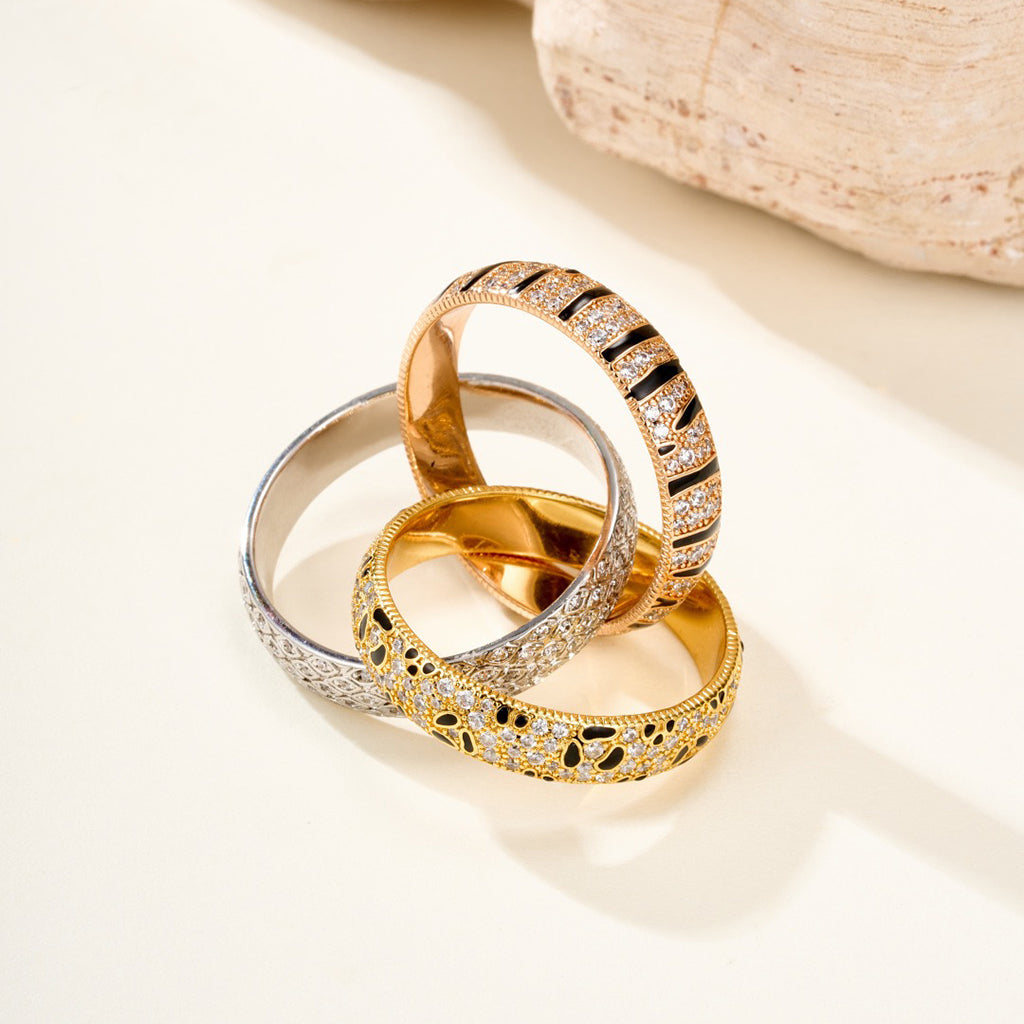 [AURORA]TRINITY  RING LEOPARD PRINT